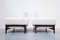 Weiße Mid-Century Modern Armlehnstühle aus Nussholz von Saporiti, Italien, 1960er, 2er Set 2