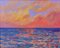 Michael Quirke, Sunset from Porthmeor Beach, St Ives, años 90, acrílico sobre lienzo, enmarcado, Imagen 1