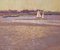 William Innes, Light on the Water, 1950, Paper & Oil Pastel, Framed, Image 1