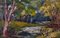 Leonard Richmond, Woodland River, 1950, Oil Landscape of Forest, Imagen 1