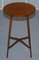 Vintage Hardwood Round Side Table, Image 2