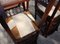 Antike französische Esszimmerstühle aus geprägtem Leder, 4er Set 7