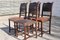 Antique French Embossed Leather Dining Chairs, Set of 4 3