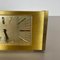 Reloj de mesa Hollywood Regency vintage de latón macizo de Dugena, Switzerland, años 60, Imagen 6
