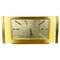 Vintage Solid Brass Hollywood Regency Table Clock from Dugena, Switzerland, 1960s 1