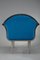 Vintage Blue Chromed Steel Armchairs, 1950s, Set of 2 12