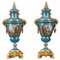 Vases Couverts en Porcelaine Polychrome dans le Style de Sèvres, Set de 2 1