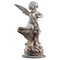 Marble Statue Angel with Butterfly or Cupid, 19th Century 1