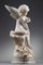 Marble Statue Angel with Butterfly or Cupid, 19th Century 3