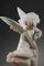 Marble Statue Angel with Butterfly or Cupid, 19th Century, Image 4