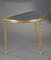 Small Half Moon Table with Bronze Aged Mirror Top from Maison Baguès, 1950s 5