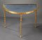 Small Half Moon Table with Bronze Aged Mirror Top from Maison Baguès, 1950s, Image 4