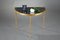 Small Half Moon Table with Bronze Aged Mirror Top from Maison Baguès, 1950s 2