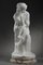 Pugi, Nachdenkliche Skulptur einer jungen Frau, weißer Marmor 3
