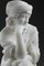 Pugi, Nachdenkliche Skulptur einer jungen Frau, weißer Marmor 11