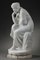 Pugi, Meditative Young Woman Sculpture, White Marble 8