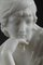 Pugi, escultura de mujer joven meditativa, mármol blanco, Imagen 14