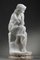 Pugi, Meditative Young Woman Sculpture, White Marble 4