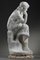 Pugi, Meditative Young Woman Sculpture, White Marble 5