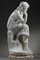 Pugi, Nachdenkliche Skulptur einer jungen Frau, weißer Marmor 5