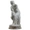Pugi, Nachdenkliche Skulptur einer jungen Frau, weißer Marmor 1