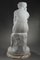 Pugi, Nachdenkliche Skulptur einer jungen Frau, weißer Marmor 7