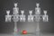 Candelabri Baccarat in cristallo modellato con 4 luci, XIX secolo, set di 2, Immagine 2