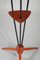 Vintage Floor Lamp with Three Arms Joined by a Teak Shelf, Image 10