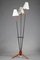 Vintage Floor Lamp with Three Arms Joined by a Teak Shelf, Image 2