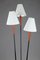 Vintage Floor Lamp with Three Arms Joined by a Teak Shelf 3