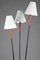 Vintage Floor Lamp with Three Arms Joined by a Teak Shelf 4