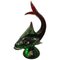 Mid-Century Modern Green and Red Murano Glass Shark from Seguso, 1970s, Image 1