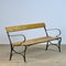 Pine Riveted Iron Park Bench,1930s 2