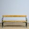 Pine Riveted Iron Park Bench,1930s 3