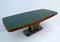 Mid-Century Walnut and Green Marble Dining Table, Italy, 1950s 5