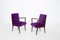 Fauteuils en Velours Violet de Fratelli Consonni, Italie, Set de 2 1