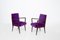 Italian Purple Velvet Armchairs from Fratelli Consonni, Set of 2 1