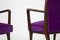 Italian Purple Velvet Armchairs from Fratelli Consonni, Set of 2 10