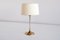 B-024 Brass Table Lamp with Beige Silk Shade from Bergboms, Sweden, 1960s 2