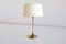 B-024 Brass Table Lamp with Beige Silk Shade from Bergboms, Sweden, 1960s, Image 2