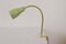 Lampe de Bureau Flexible en Laiton Vert et Doré avec Abat-Jour, 1950s 4