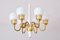 Six Arm T526 Brass and Opal Glass Chandelier by Hans-Agne Jakobsson for AB Markaryd, Sweden, 1960s, Image 3