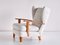 Fauteuil à Oreilles en Merisier et Tissu Nobilis par Gio Ponti, Italie, 1929 6