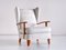 Fauteuil à Oreilles en Merisier et Tissu Nobilis par Gio Ponti, Italie, 1929 2