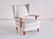 Fauteuil à Oreilles en Merisier et Tissu Nobilis par Gio Ponti, Italie, 1929 3