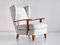 Fauteuil à Oreilles en Merisier et Tissu Nobilis par Gio Ponti, Italie, 1929 11