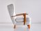 Fauteuil à Oreilles en Merisier et Tissu Nobilis par Gio Ponti, Italie, 1929 10