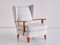 Fauteuil à Oreilles en Merisier et Tissu Nobilis par Gio Ponti, Italie, 1929 8
