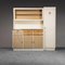 Mobiles Vintage Sideboard aus Elfenbeinfarbenem Holz und Baumwolle 1