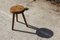 Vintage Brutalist Stool Tripod in Beech, France 5